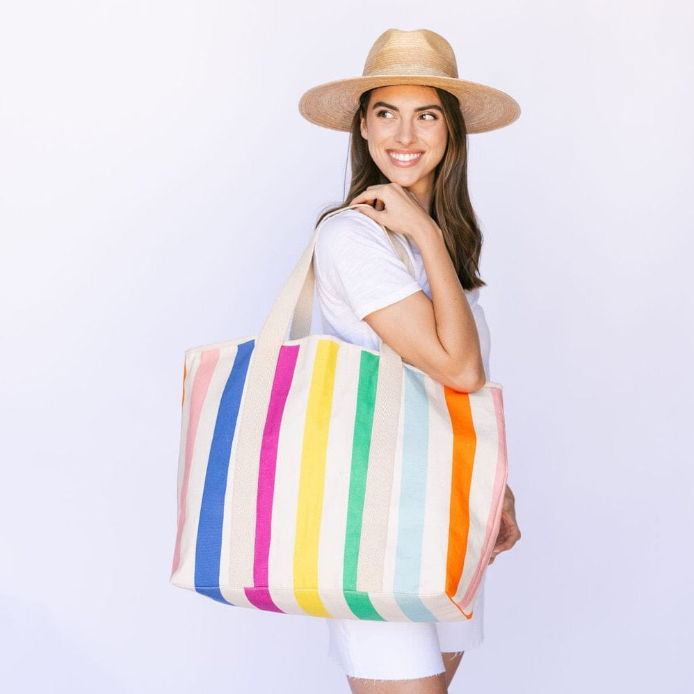 rainbow beach bag