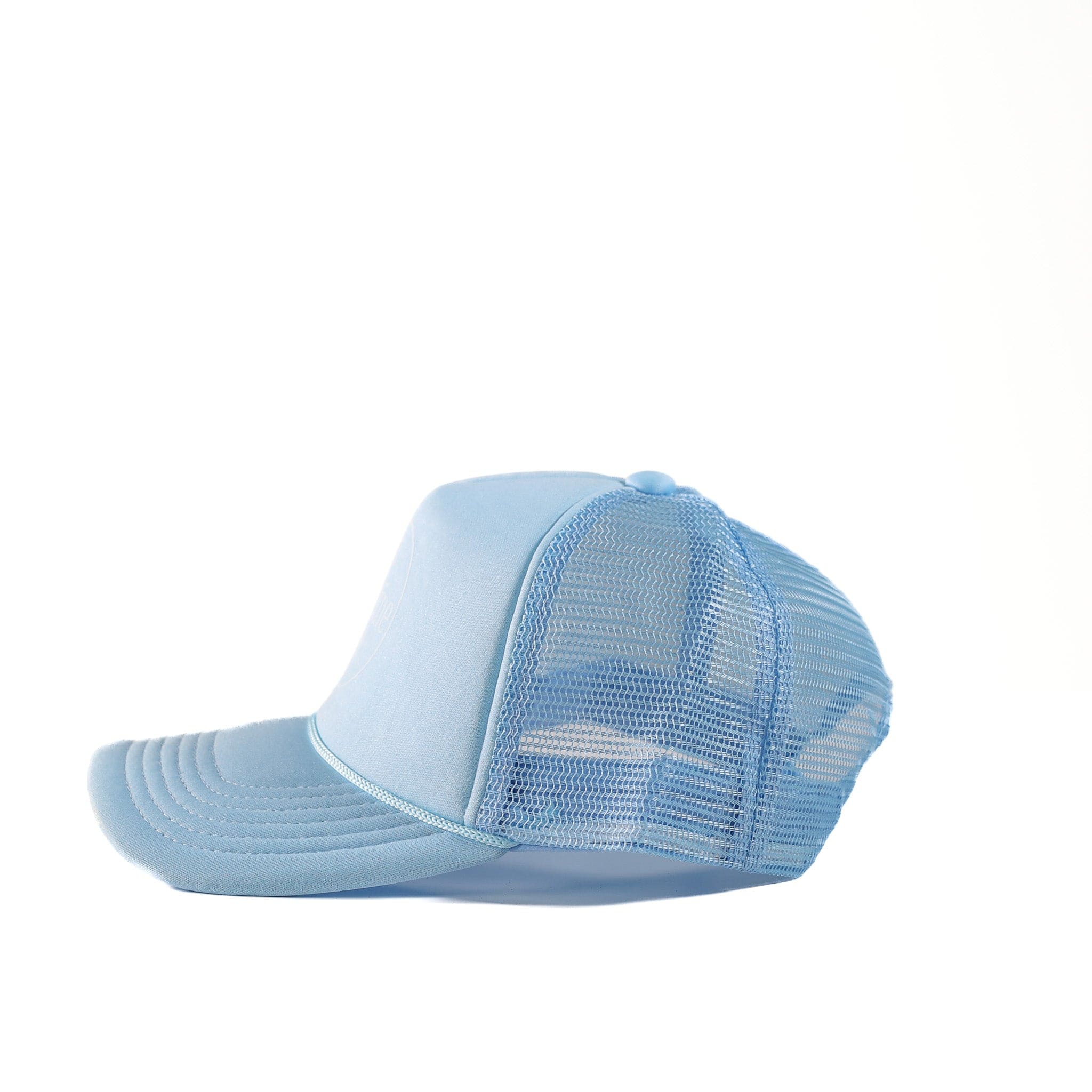 Baby blue hot sale trucker hat