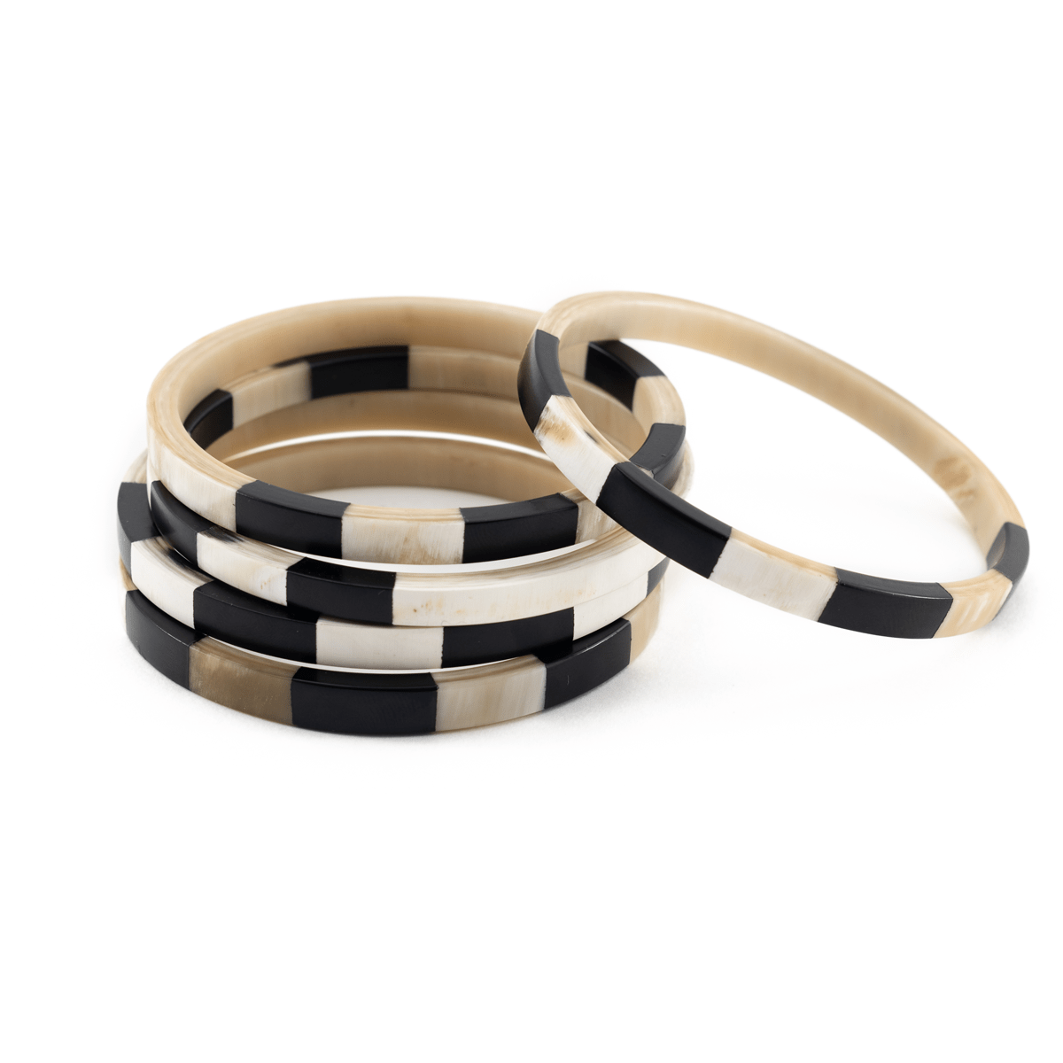 Black and White Tile Bangle Set – Sunshine Tienda®