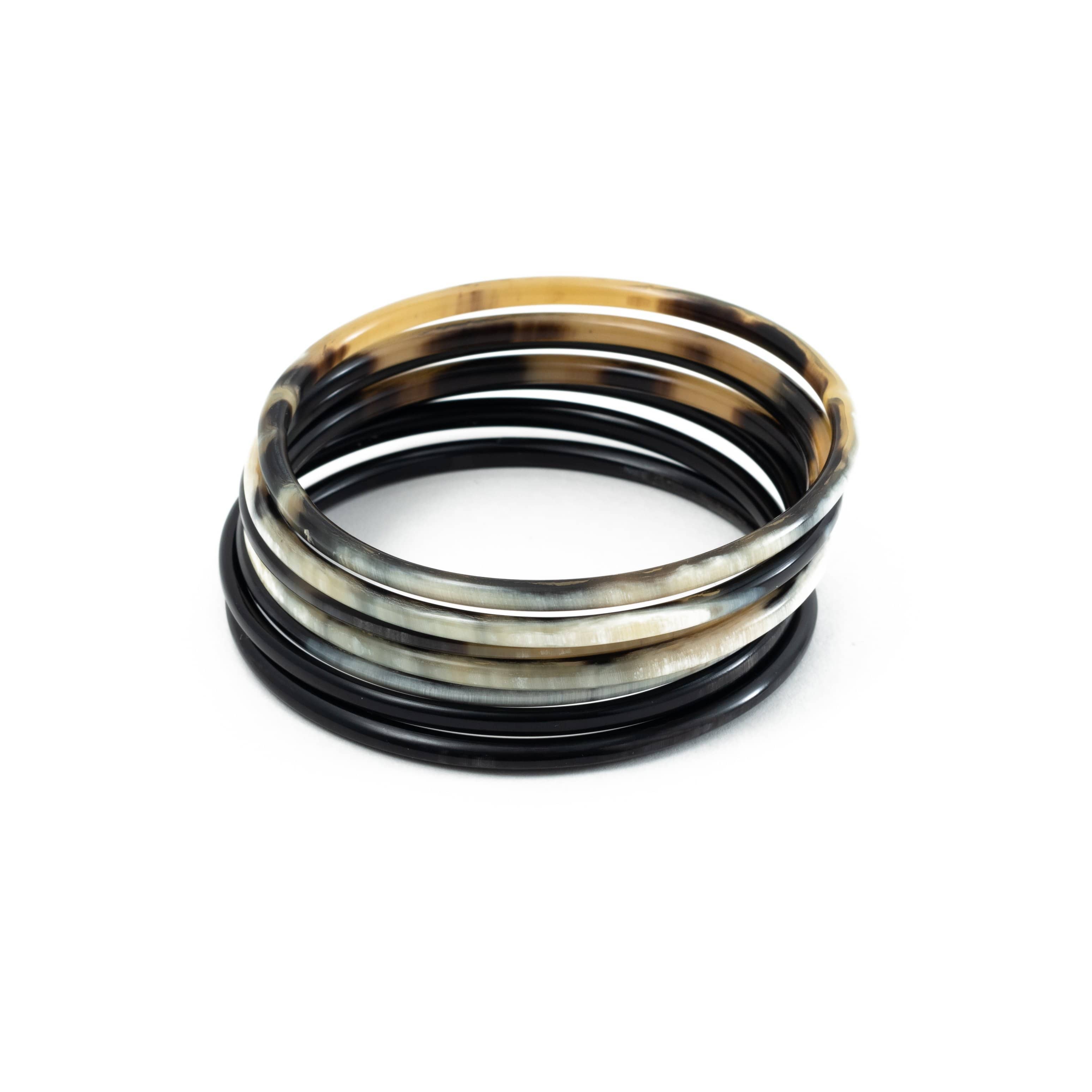 Natural Horn Bangle Set