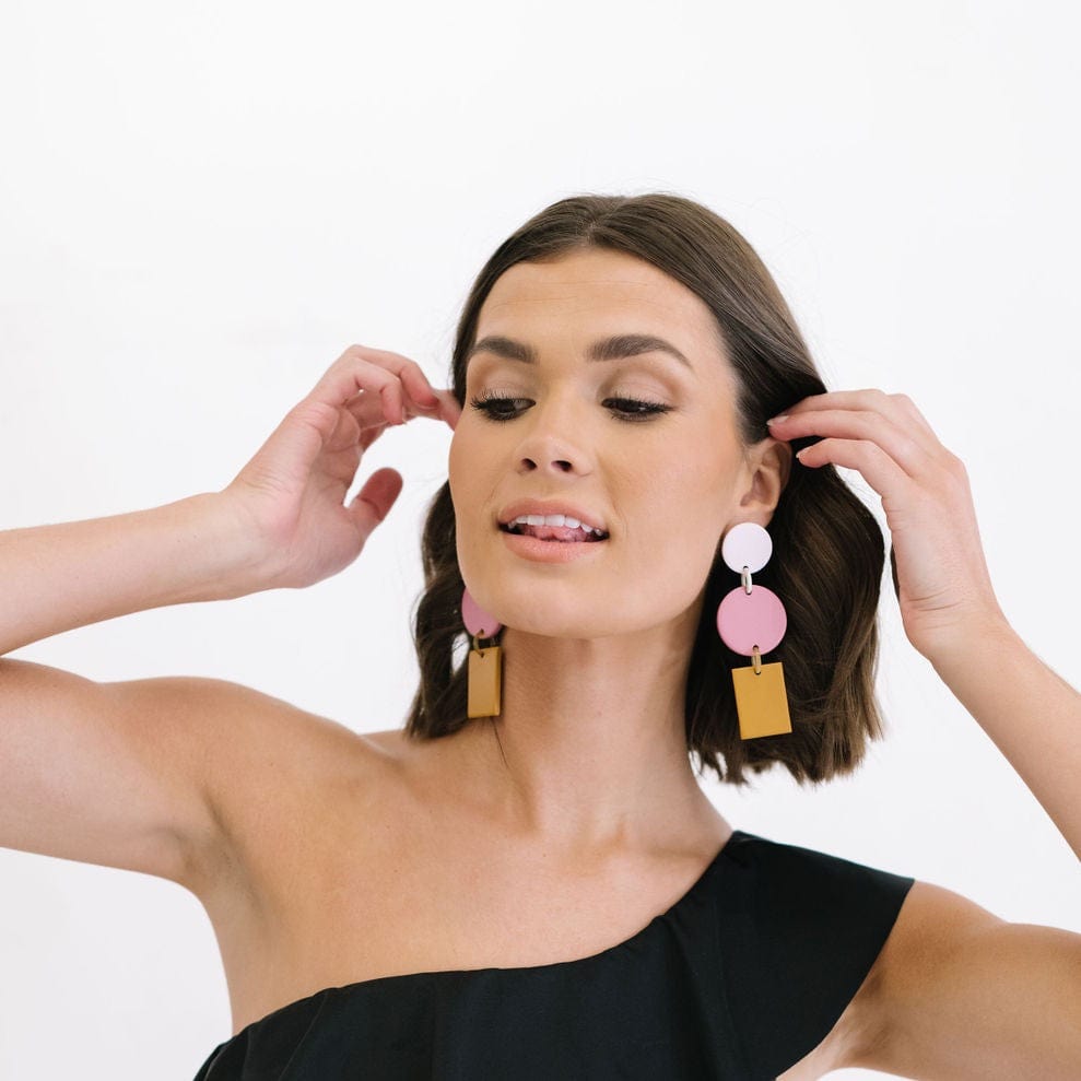 Hot Pink Earrings | Fuchsia Earrings | Pageant Chunky Earrings | H202- -  lmbling